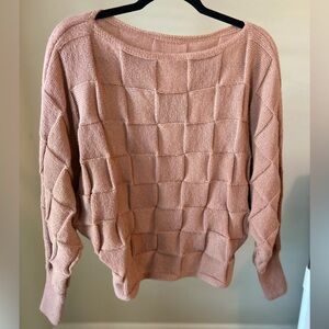 Women’s Textured Knit Sweater - Dusty Rose